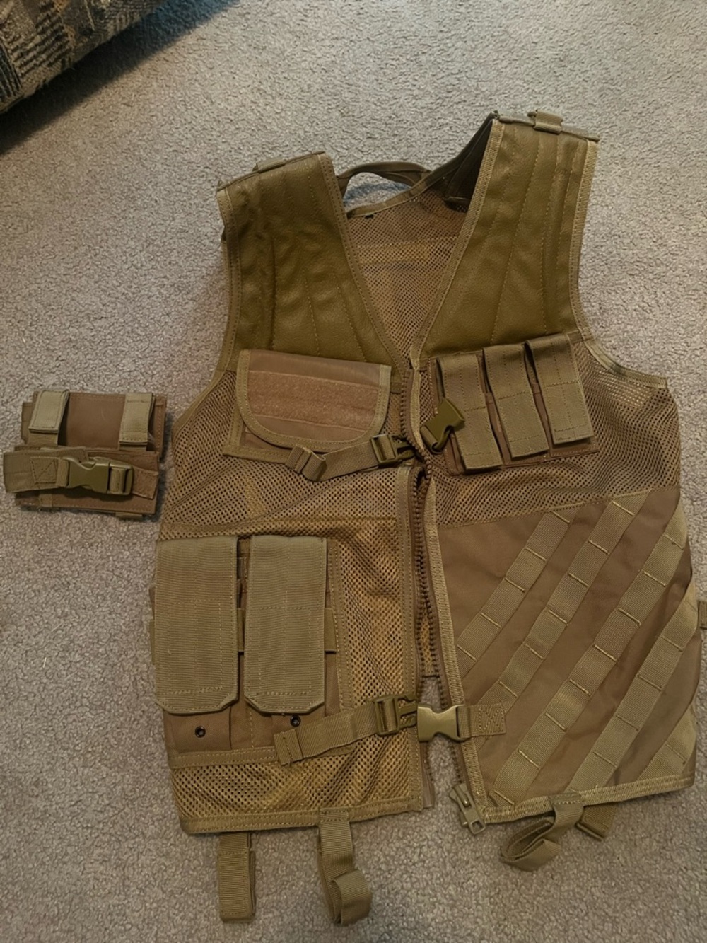 Tactical Mesh Utility Vest for Men - Coyote Tan